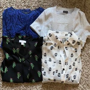 Women’s Bundle! 3 blouses & 1 tube top w/ shrug